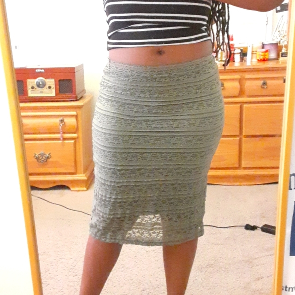 Green skirt